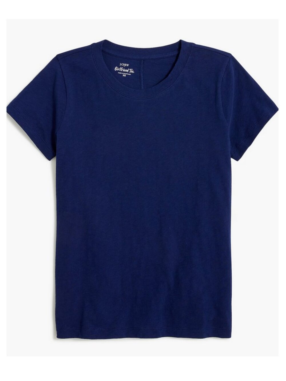 NEW J Crew Factory, Short-sleeve girlfriend crewneck tee, navy, Size Small